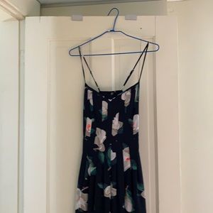Navy floral print maxi dress